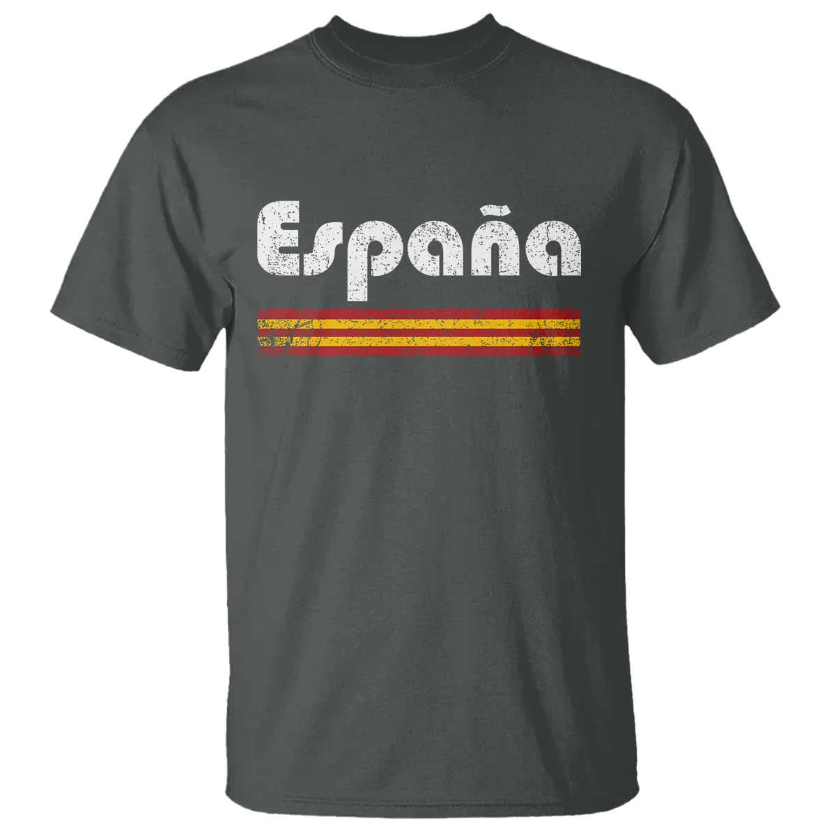 Vintage Espana Espanol Retro Distressed Graphic T Shirt Patriotic Spanish Spain Flag Heritage Pride Souvenir TS02 Dark Heather Print Your Wear