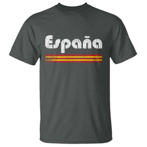Vintage Espana Espanol Retro Distressed Graphic T Shirt Patriotic Spanish Spain Flag Heritage Pride Souvenir TS02 Dark Heather Print Your Wear