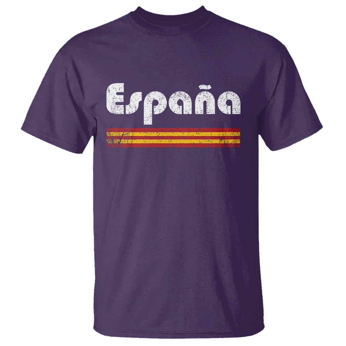 Vintage Espana Espanol Retro Distressed Graphic T Shirt Patriotic Spanish Spain Flag Heritage Pride Souvenir TS02 Purple Print Your Wear