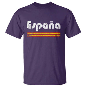 Vintage Espana Espanol Retro Distressed Graphic T Shirt Patriotic Spanish Spain Flag Heritage Pride Souvenir TS02 Purple Print Your Wear