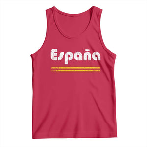 Vintage Espana Espanol Retro Distressed Graphic Tank Top Patriotic Spanish Spain Flag Heritage Pride Souvenir TS02 Red Print Your Wear