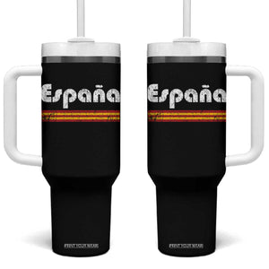 Vintage Espana Espanol Retro Distressed Graphic Tumbler With Handle Patriotic Spanish Spain Flag Heritage Pride Souvenir TS02 One Size: 40 oz Black Print Your Wear