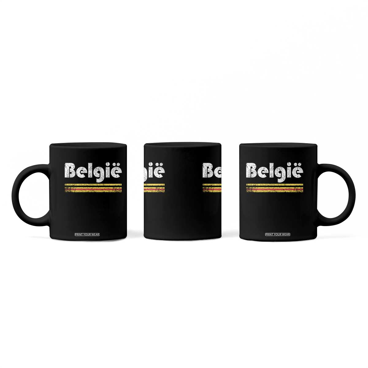 Retro Belgie Belgium Flag Distressed Graphic in Dutch Coffee Mug Proud Belgian Heritage and Country Roots Pride Gift TS02 Print Your Wear