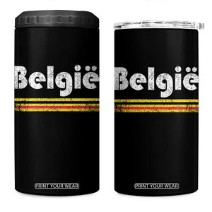 Retro Belgie Belgium Flag Distressed Graphic in Dutch 4 in 1 Can Cooler Tumbler Proud Belgian Heritage and Country Roots Pride Gift TS02 One Size: 16 oz Black Print Your Wear