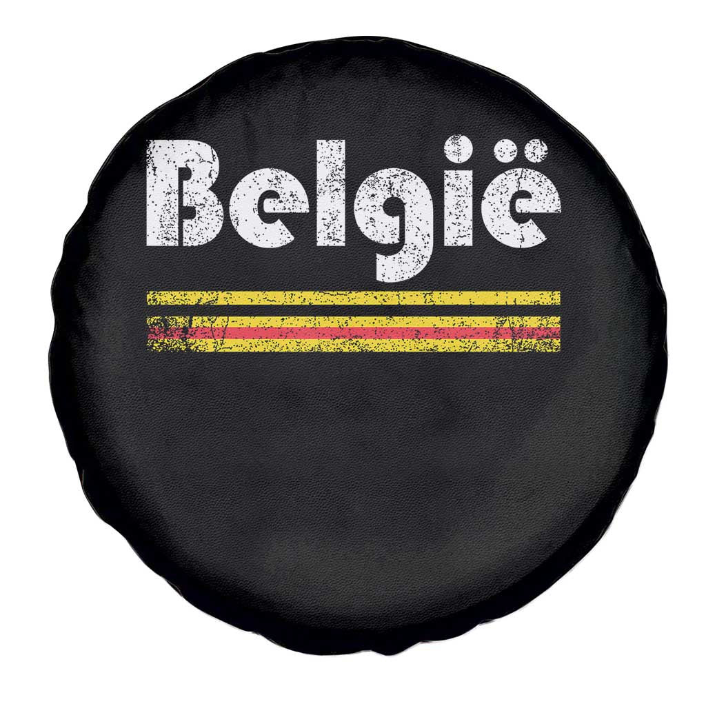 Retro Belgie Belgium Flag Distressed Graphic in Dutch Spare Tire Cover Proud Belgian Heritage and Country Roots Pride Gift TS02 Print Your Wear