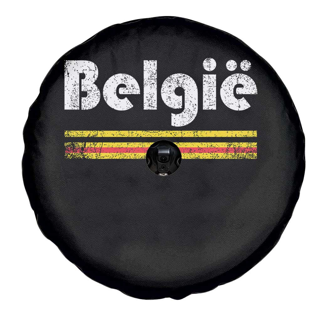 Retro Belgie Belgium Flag Distressed Graphic in Dutch Spare Tire Cover Proud Belgian Heritage and Country Roots Pride Gift TS02 Print Your Wear