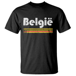 Retro Belgie Belgium Flag Distressed Graphic in Dutch T Shirt Proud Belgian Heritage and Country Roots Pride Gift TS02 Black Print Your Wear