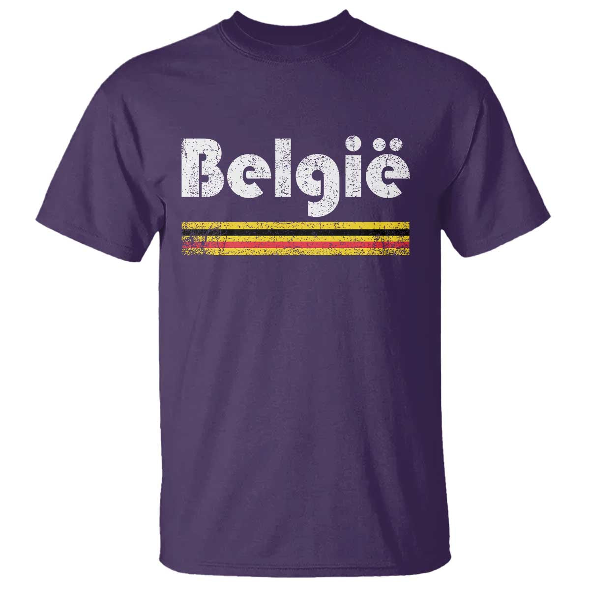 Retro Belgie Belgium Flag Distressed Graphic in Dutch T Shirt Proud Belgian Heritage and Country Roots Pride Gift TS02 Purple Print Your Wear