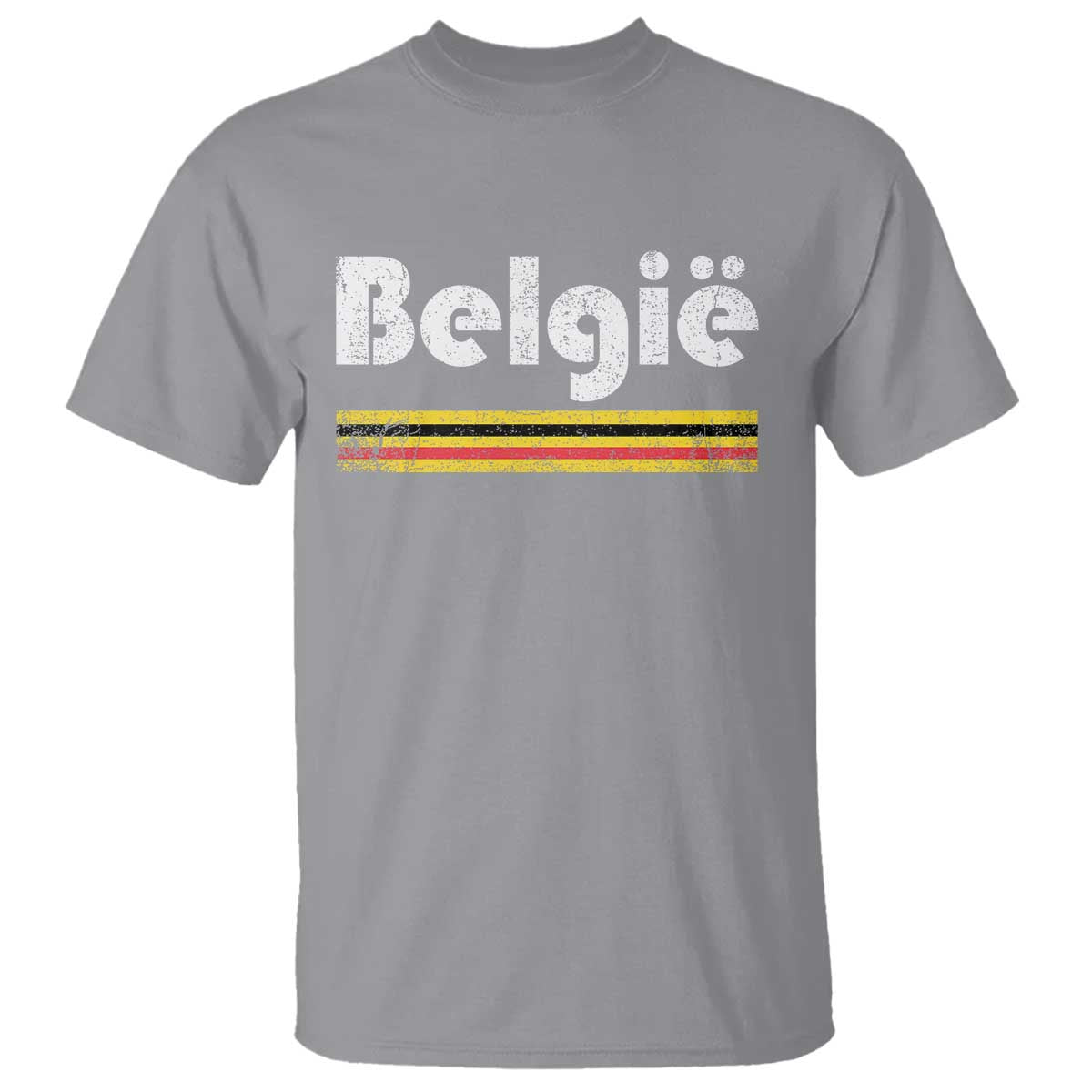 Retro Belgie Belgium Flag Distressed Graphic in Dutch T Shirt Proud Belgian Heritage and Country Roots Pride Gift TS02 Sport Gray Print Your Wear