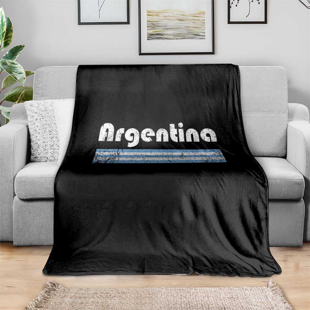 Vintage Argentina Retro Distressed Graphic Throw Blanket Patriotic Argentine Heritage Pride Souvenir TS02 Print Your Wear