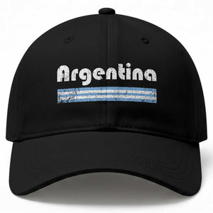 Vintage Argentina Retro Distressed Graphic Baseball Cap Patriotic Argentine Heritage Pride Souvenir TS02 Print Your Wear