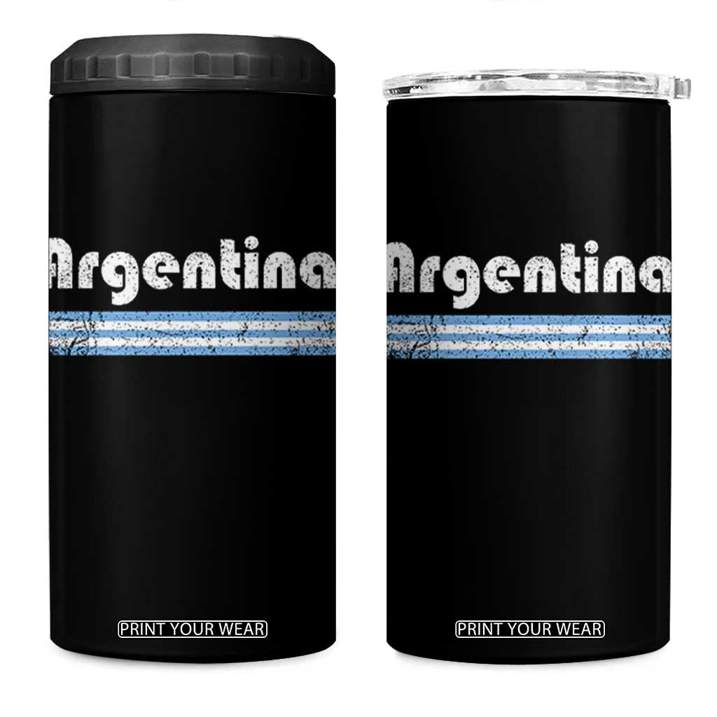 Vintage Argentina Retro Distressed Graphic 4 in 1 Can Cooler Tumbler Patriotic Argentine Heritage Pride Souvenir TS02 One Size: 16 oz Black Print Your Wear