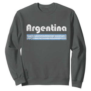 Vintage Argentina Retro Distressed Graphic Sweatshirt Patriotic Argentine Heritage Pride Souvenir TS02 Dark Heather Print Your Wear