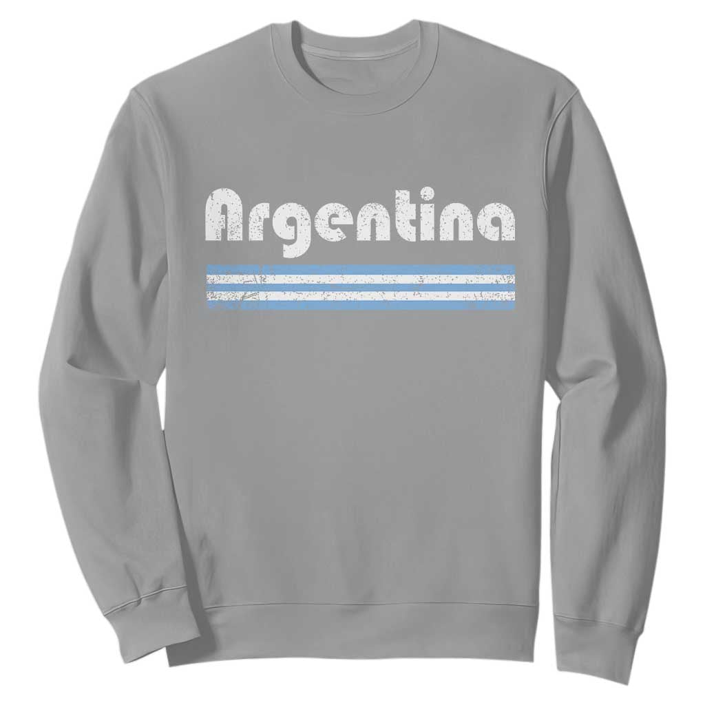 Vintage Argentina Retro Distressed Graphic Sweatshirt Patriotic Argentine Heritage Pride Souvenir TS02 Sport Gray Print Your Wear