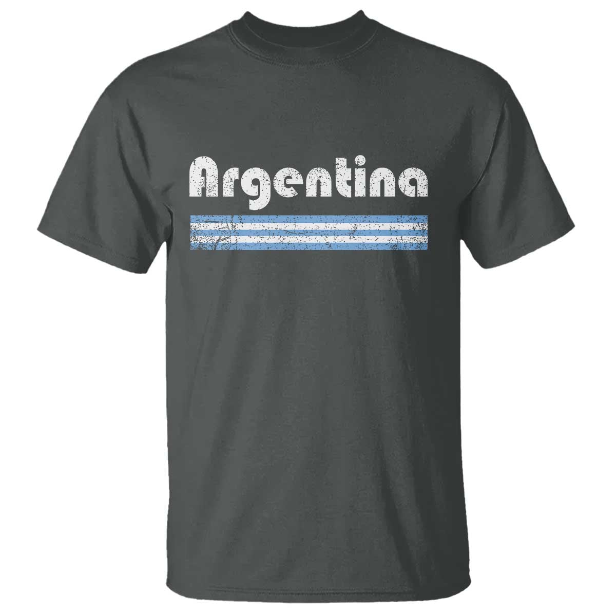 Vintage Argentina Retro Distressed Graphic T Shirt Patriotic Argentine Heritage Pride Souvenir TS02 Dark Heather Print Your Wear
