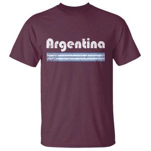 Vintage Argentina Retro Distressed Graphic T Shirt Patriotic Argentine Heritage Pride Souvenir TS02 Maroon Print Your Wear