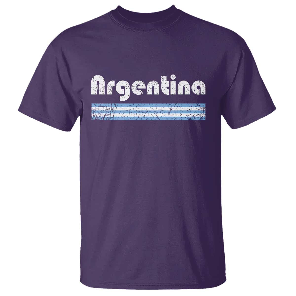 Vintage Argentina Retro Distressed Graphic T Shirt Patriotic Argentine Heritage Pride Souvenir TS02 Purple Print Your Wear
