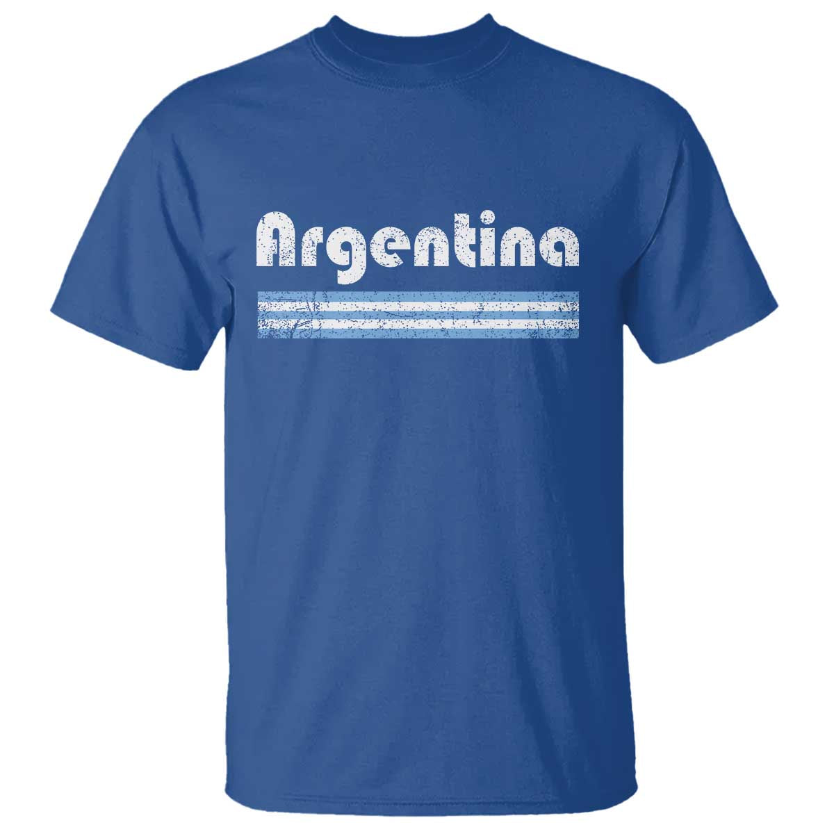 Vintage Argentina Retro Distressed Graphic T Shirt Patriotic Argentine Heritage Pride Souvenir TS02 Royal Blue Print Your Wear