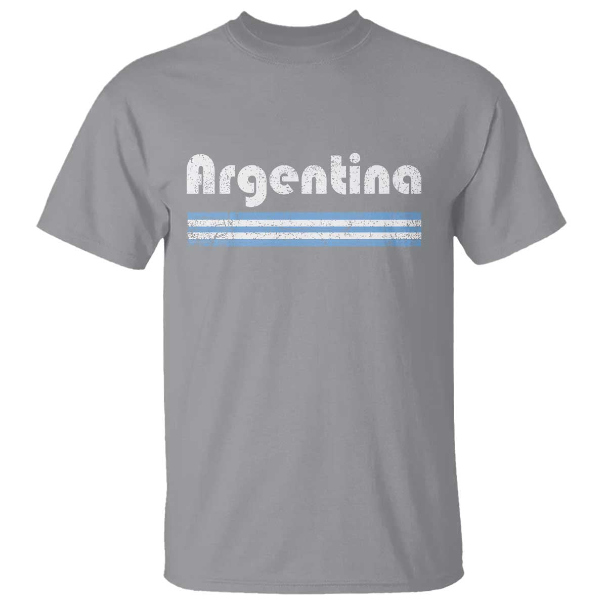 Vintage Argentina Retro Distressed Graphic T Shirt Patriotic Argentine Heritage Pride Souvenir TS02 Sport Gray Print Your Wear
