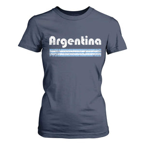 Vintage Argentina Retro Distressed Graphic T Shirt For Women Patriotic Argentine Heritage Pride Souvenir TS02 Navy Print Your Wear