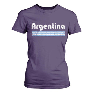 Vintage Argentina Retro Distressed Graphic T Shirt For Women Patriotic Argentine Heritage Pride Souvenir TS02 Purple Print Your Wear
