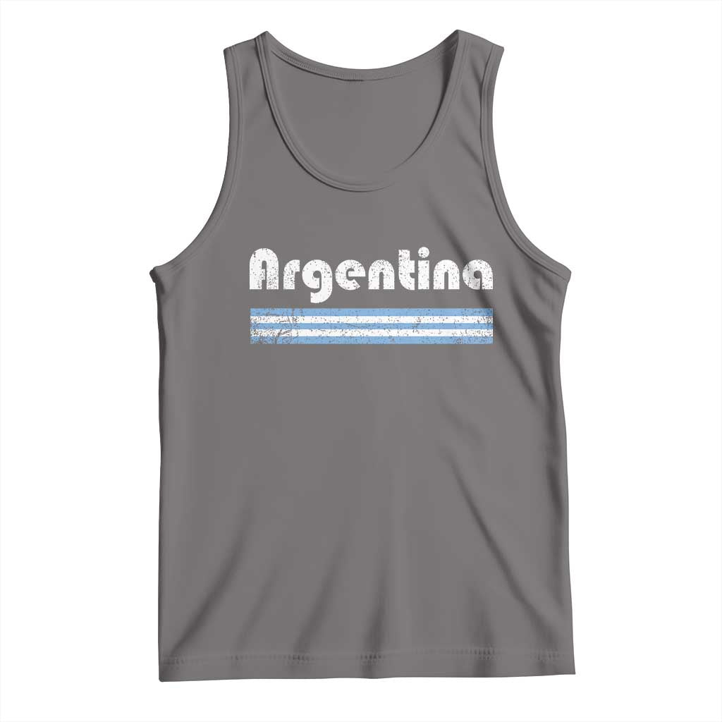 Vintage Argentina Retro Distressed Graphic Tank Top Patriotic Argentine Heritage Pride Souvenir TS02 Deep Heather Print Your Wear