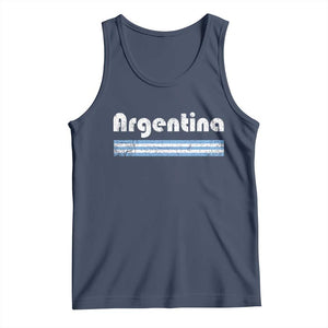 Vintage Argentina Retro Distressed Graphic Tank Top Patriotic Argentine Heritage Pride Souvenir TS02 Navy Print Your Wear