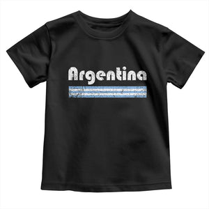 Vintage Argentina Retro Distressed Graphic Toddler T Shirt Patriotic Argentine Heritage Pride Souvenir TS02 Black Print Your Wear