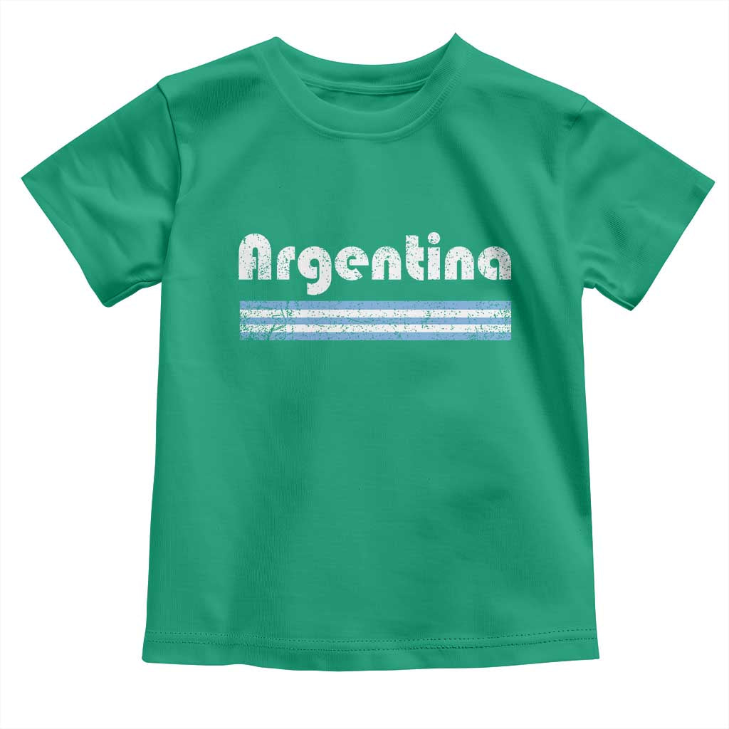 Vintage Argentina Retro Distressed Graphic Toddler T Shirt Patriotic Argentine Heritage Pride Souvenir TS02 Irish Green Print Your Wear