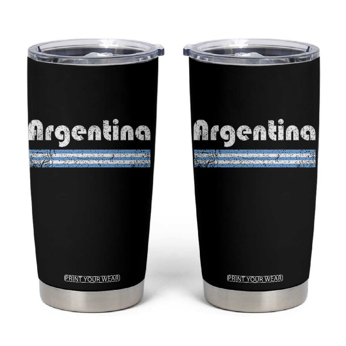 Vintage Argentina Retro Distressed Graphic Tumbler Cup Patriotic Argentine Heritage Pride Souvenir TS02 Black Print Your Wear