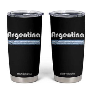 Vintage Argentina Retro Distressed Graphic Tumbler Cup Patriotic Argentine Heritage Pride Souvenir TS02 Black Print Your Wear