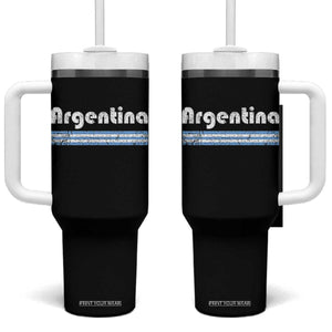 Vintage Argentina Retro Distressed Graphic Tumbler With Handle Patriotic Argentine Heritage Pride Souvenir TS02 One Size: 40 oz Black Print Your Wear