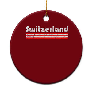Vintage Switzerland Retro Distressed Graphic Ceramic Ornament Patriotic Swiss Heritage Pride Souvenir TS02 1pc Red Print Your Wear