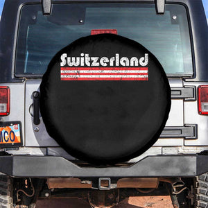 Vintage Switzerland Retro Distressed Graphic Spare Tire Cover Patriotic Swiss Heritage Pride Souvenir TS02 No hole Black Print Your Wear