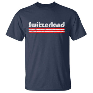 Vintage Switzerland Retro Distressed Graphic T Shirt Patriotic Swiss Heritage Pride Souvenir TS02 Navy Print Your Wear