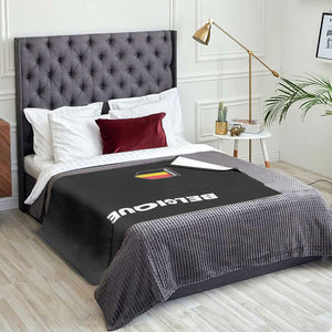 Belgique Belgium Flag Shield Minimalist Graphic Throw Blanket French Belgian Pride and European Heritage Souvenir TS02 Print Your Wear