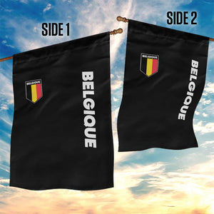 Belgique Belgium Flag Shield Minimalist Graphic Garden Flag French Belgian Pride and European Heritage Souvenir TS02 Print Your Wear