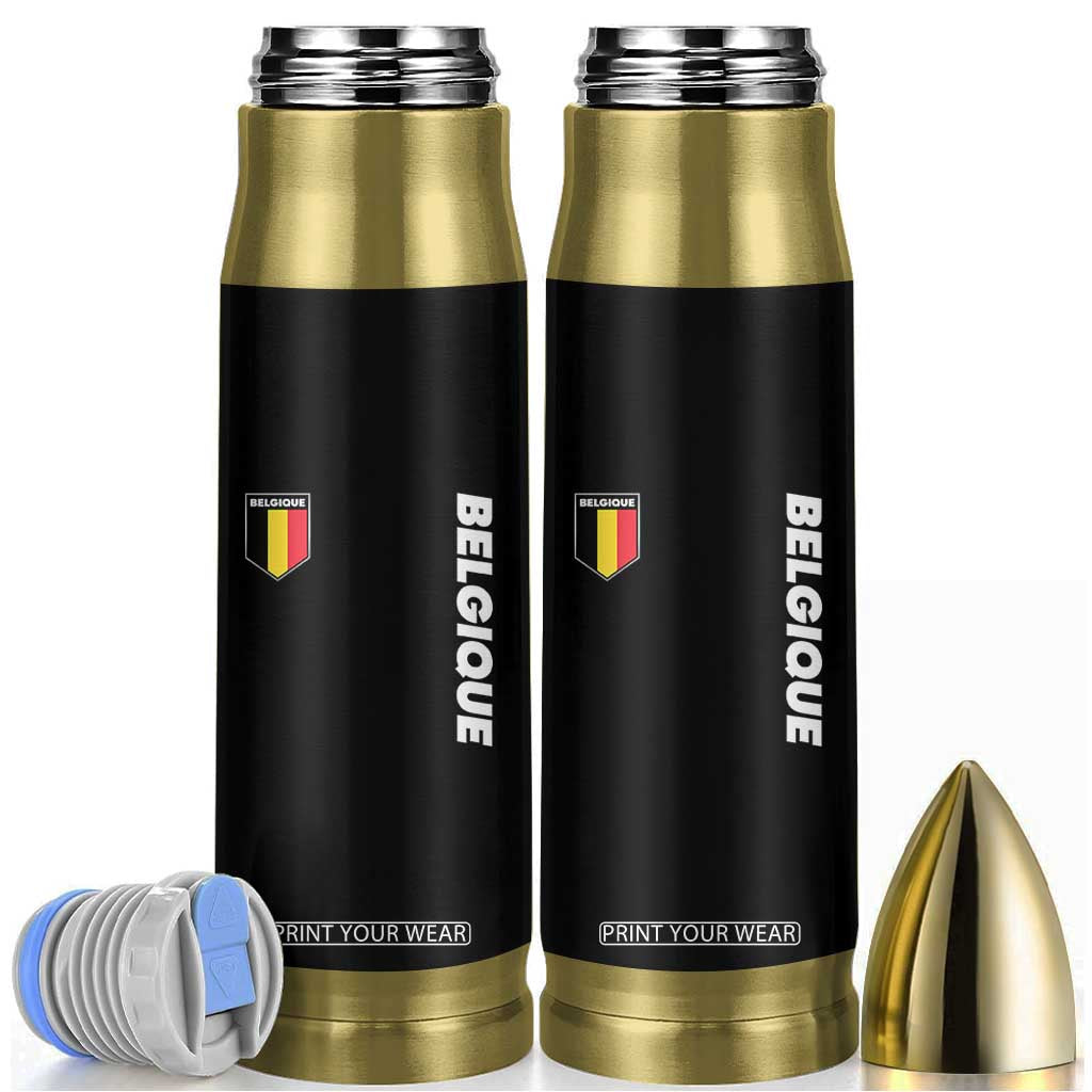 Belgique Belgium Flag Shield Minimalist Graphic Bullet Tumbler French Belgian Pride and European Heritage Souvenir TS02 Black Print Your Wear