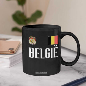 Royal Coat of Arms Belgie Crest Graphic Coffee Mug Traditional Belgium Belgian Flag and Lion Heritage Pride Gift TS02 Print Your Wear