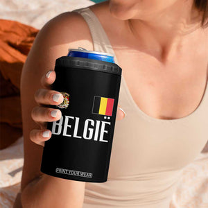 Royal Coat of Arms Belgie Crest Graphic 4 in 1 Can Cooler Tumbler Traditional Belgium Belgian Flag and Lion Heritage Pride Gift TS02 Print Your Wear