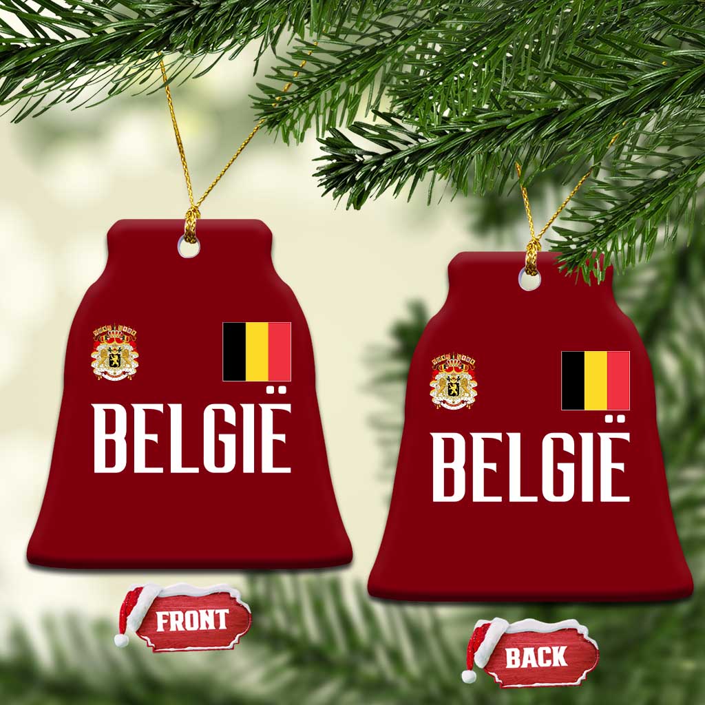 Royal Coat of Arms Belgie Crest Graphic Ceramic Ornament Traditional Belgium Belgian Flag and Lion Heritage Pride Gift TS02 Print Your Wear