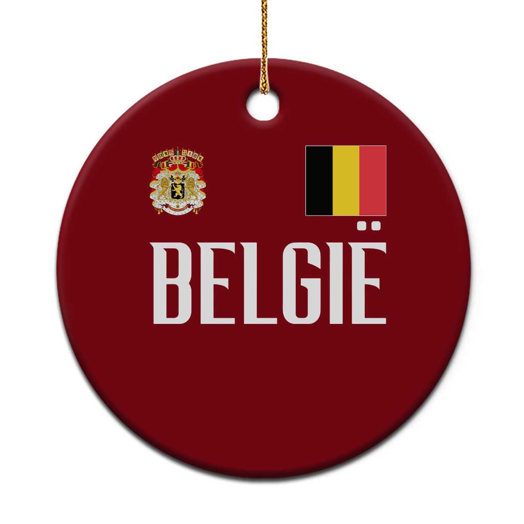 Royal Coat of Arms Belgie Crest Graphic Ceramic Ornament Traditional Belgium Belgian Flag and Lion Heritage Pride Gift TS02 1pc Red Print Your Wear