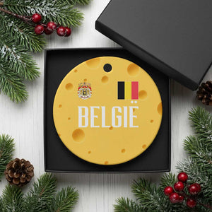Royal Coat of Arms Belgie Crest Graphic Ceramic Ornament Traditional Belgium Belgian Flag and Lion Heritage Pride Gift TS02 1pc Yellow Cheese Print Your Wear
