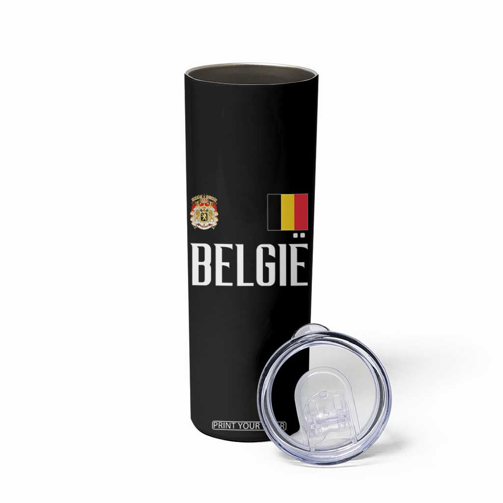Royal Coat of Arms Belgie Crest Graphic Skinny Tumbler Traditional Belgium Belgian Flag and Lion Heritage Pride Gift TS02 Print Your Wear