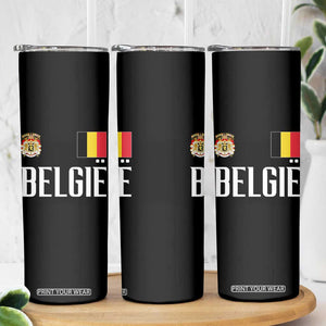 Royal Coat of Arms Belgie Crest Graphic Skinny Tumbler Traditional Belgium Belgian Flag and Lion Heritage Pride Gift TS02 Print Your Wear
