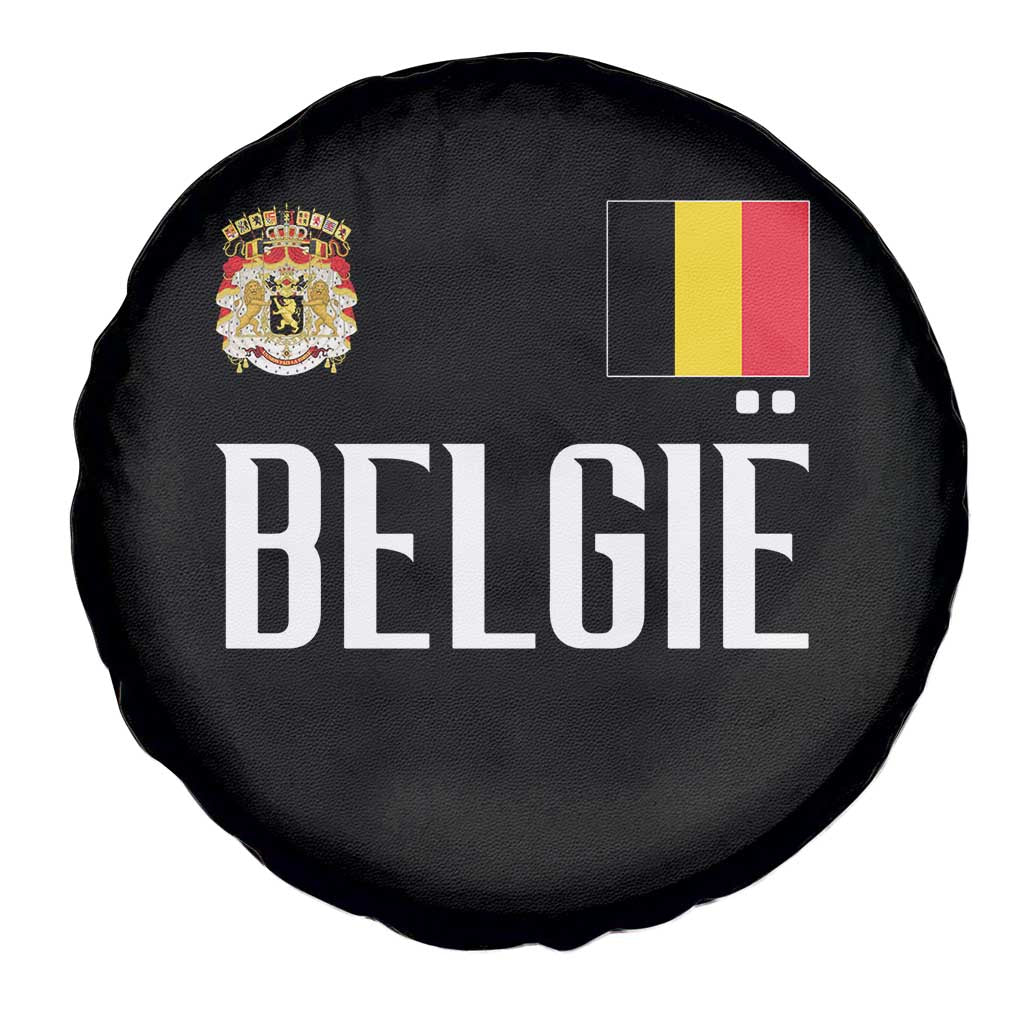 Royal Coat of Arms Belgie Crest Graphic Spare Tire Cover Traditional Belgium Belgian Flag and Lion Heritage Pride Gift TS02 Print Your Wear