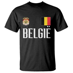 Royal Coat of Arms Belgie Crest Graphic T Shirt Traditional Belgium Belgian Flag and Lion Heritage Pride Gift TS02 Black Print Your Wear