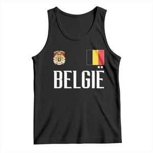 Royal Coat of Arms Belgie Crest Graphic Tank Top Traditional Belgium Belgian Flag and Lion Heritage Pride Gift TS02 Black Print Your Wear