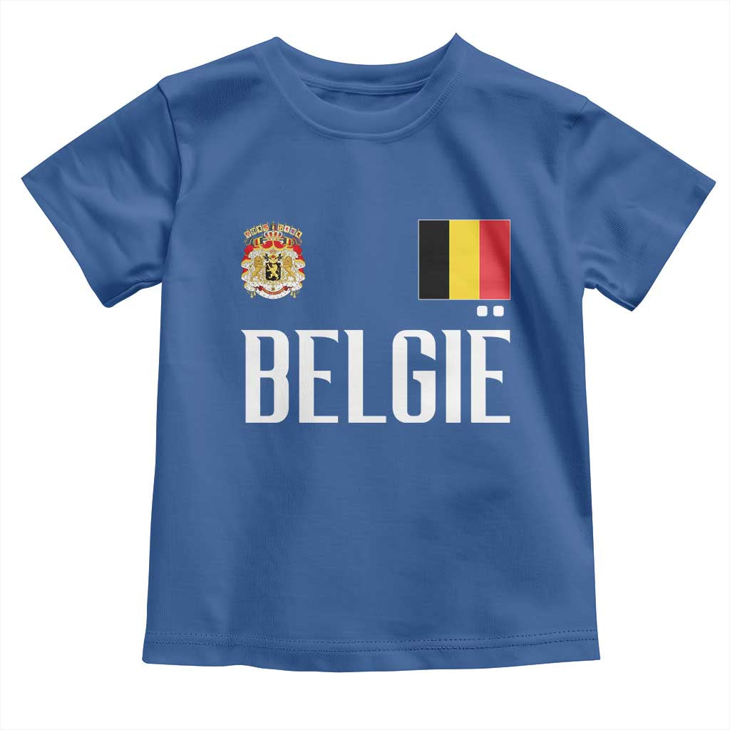 Royal Coat of Arms Belgie Crest Graphic Toddler T Shirt Traditional Belgium Belgian Flag and Lion Heritage Pride Gift TS02 Royal Blue Print Your Wear