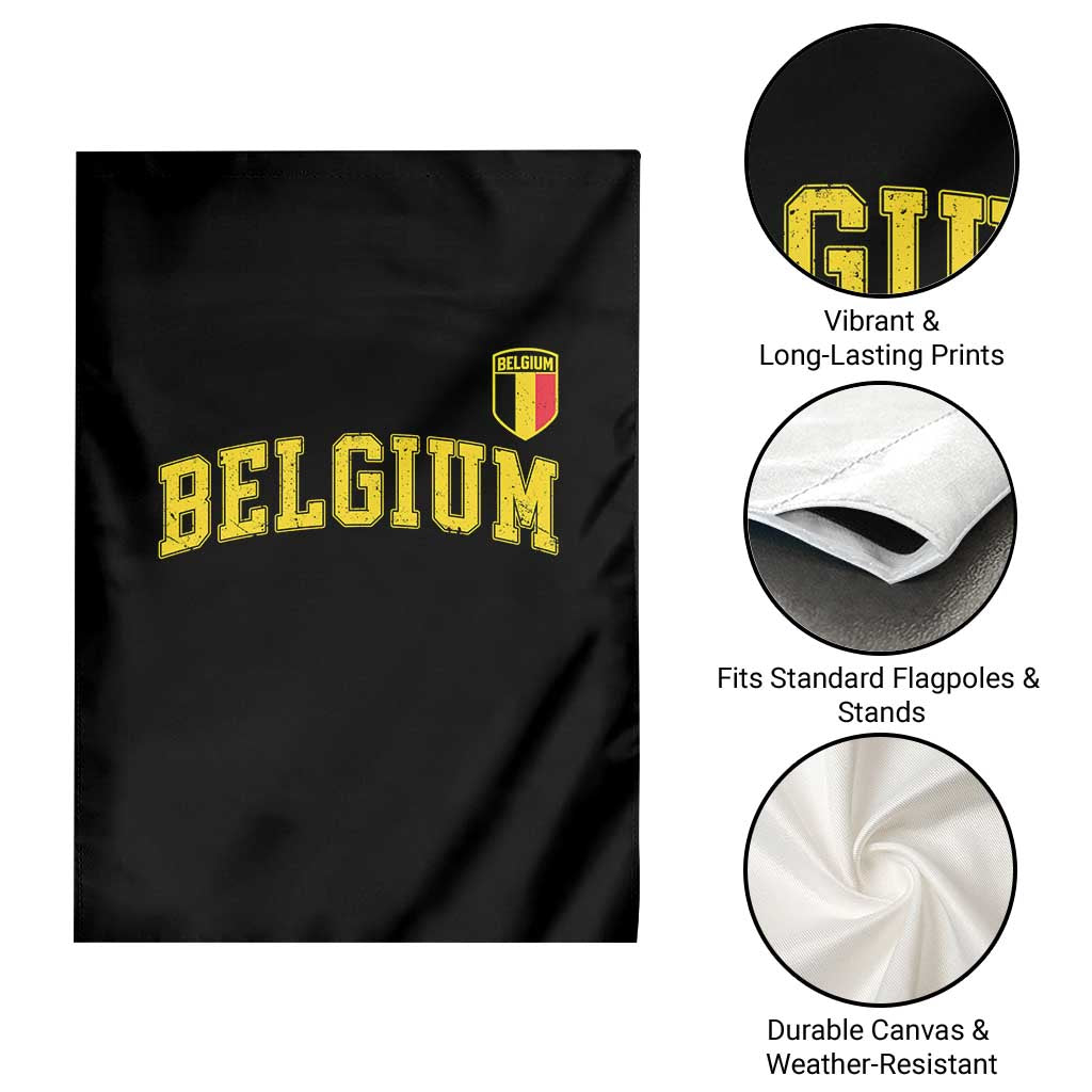Vintage Belgium Varsity Style Distressed Graphic Garden Flag Classic Collegiate Belgian Pride TS02 Print Your Wear